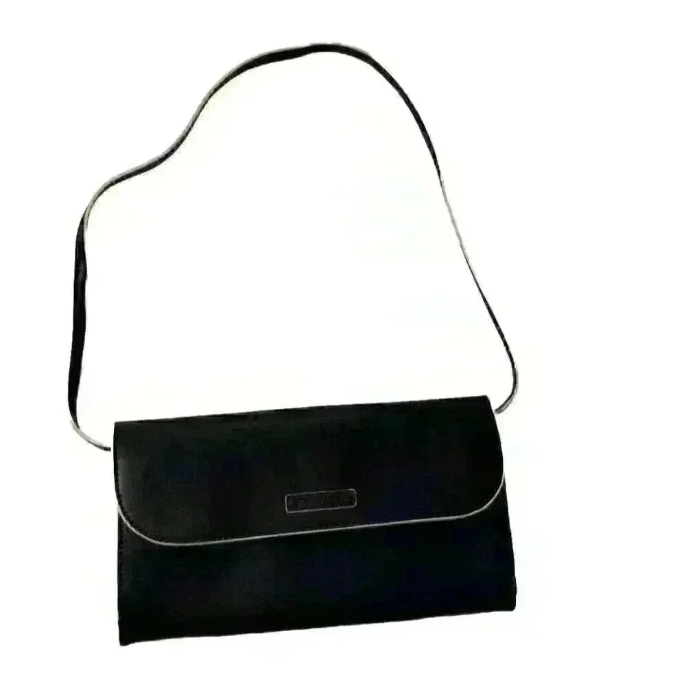 Vera Bradley Navy Faux Leather Organizer Convertible Clutch‎ Shoulder Handbag
